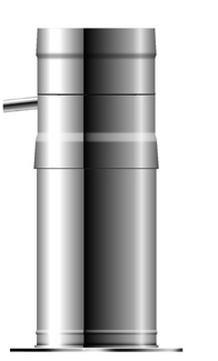 Pied de support avec évacuation latérale des condensats pouvant être raccourcie - double paroi - Schräder Future DW