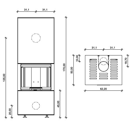 Aperçu: Foyer modulaire Neocube P10 5,7 kW