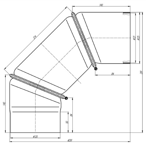 Aperçu: Conduit poêle à bois - Coude mobile 0-90° 3 pièces sans porte - noir - Tecnovis TEC-Stahl