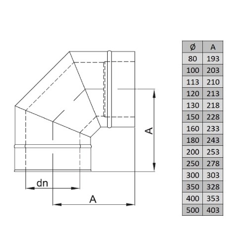 Aperçu: Coude 90° - double paroi - Reuter DW-GREEN