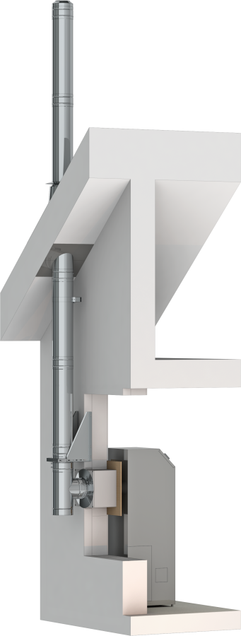 Conduit de cheminée double paroi inox - Kit extérieur TEC-DW-Standard - Ø300mm