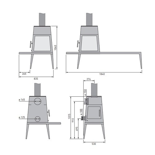 Aperçu: Poêle à bois Skantherm Shaker 2.0 6kW