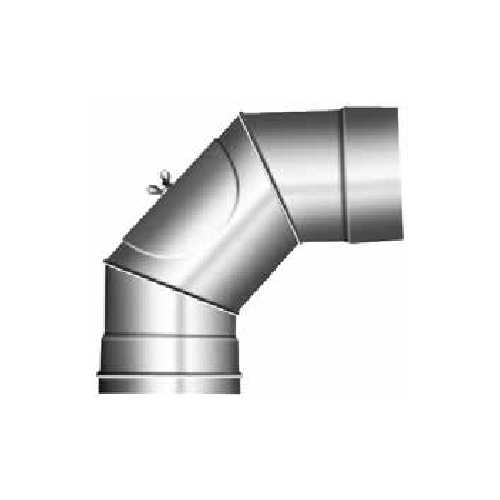 Coude 87° (90°) avec nettoyage - simple paroi - Schräder Future EW