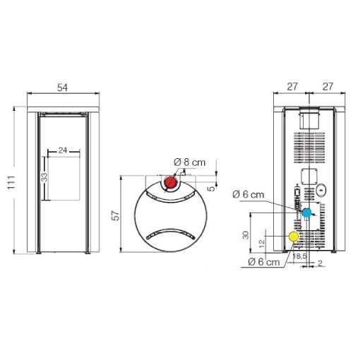 Aperçu: Poêle à granulés Edilkamin Celia Air Tight Plus 9,6 kW