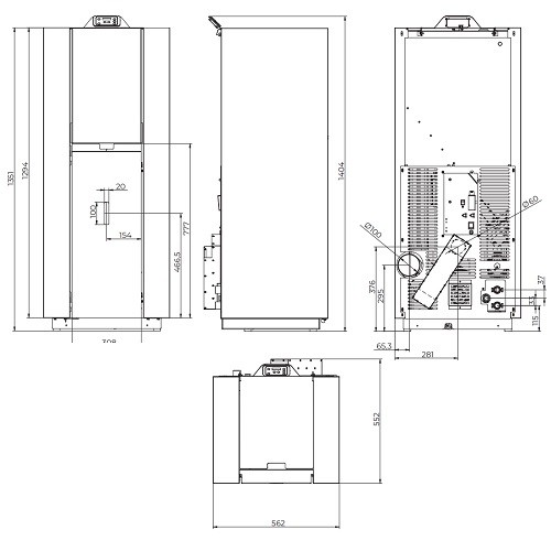 Aperçu: Poêle à granulés Royal Idro Wall 16 | 16 kW hydro