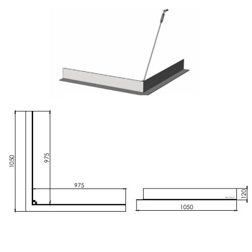 Accessoires cheminée à gaz DRU - Cadre de support pour Lugo 70/2 RCH / Lugo 80/2 RCH