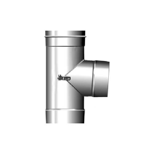 Raccord de combustion 87° avec prise enfichable jusqu'à DN 200 - simple paroi - Schräder Future EW