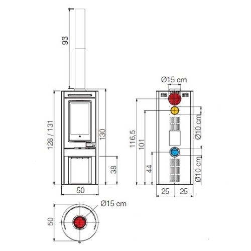 Aperçu: Poêle à bois Edilkamin Tally Up Evo 8,1 kW