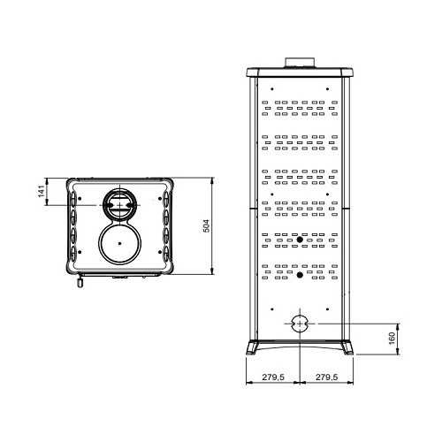 Aperçu: Poêle à bois La Nordica Nova Forno - Steel 11,8 kW