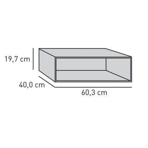 Accessoires cheminée Skantherm - Boîte optique, largeur 60,3 cm