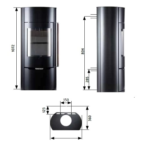 Aperçu: Poêle à bois Novaline Isea S 4,5 kW