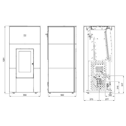 Aperçu: Poêle à granulés Haas & Sohn HSP 6 HELENA RLU 8 kW