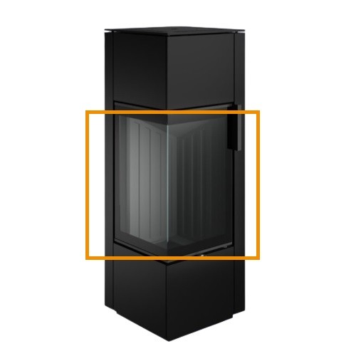 Accessoires de cheminée Spartherm - eboris 1300 ultra Noir(Ensemble complet en argile réfractaire) pour Cubo serie / Piko L/S/acier