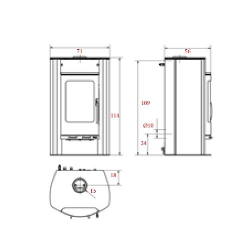 Aperçu: Poêle à bois Koppe Caron Aqua 8 kW Hydro