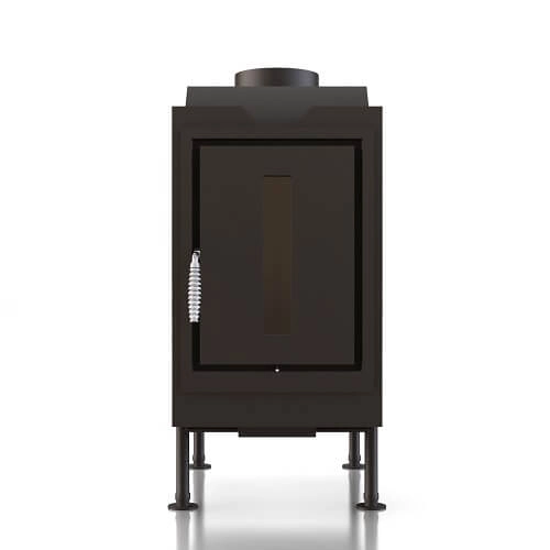 Poêle en faïence Brunner HKD 6.1 porte tournante porte en fonte 9 kW