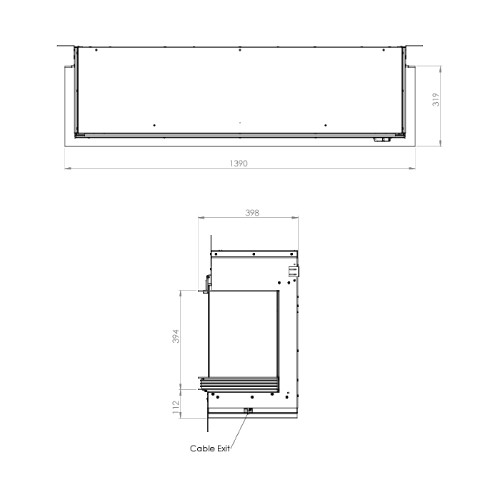 Aperçu: Insert de cheminée électrique Dimplex Cassette Vista 130 III