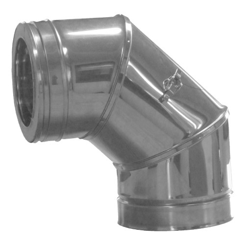 Coude d'inspection 90° - double paroi - Dinak DW6