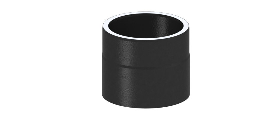 Ofenrohr - Längenelement 150 mm schwarz