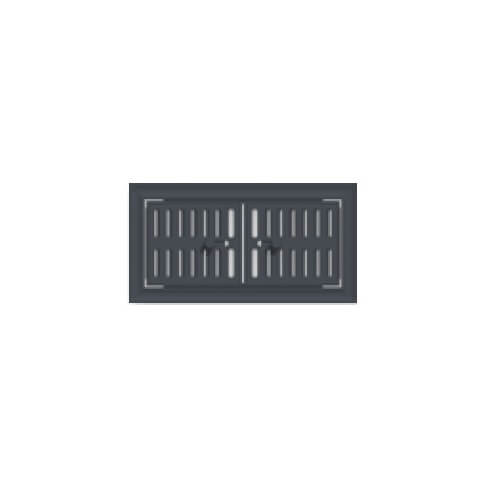 Accessoires cheminée Schmid - Grille d'aération, 480 x 250 mm pour poêle en faïence