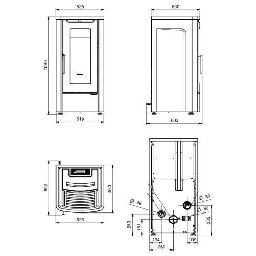 Aperçu: Poêle à granulés La Nordica Extraflame Dahiana Plus VFS 10 kW