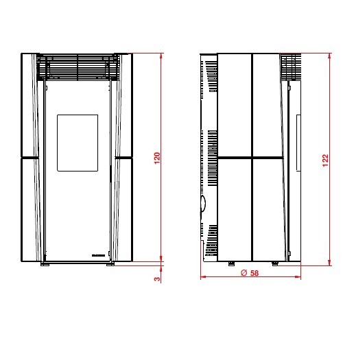 Aperçu: Poêle à granulés Palazzetti Ecofire Lilibet TC 13 Pro 3 | 13 kW