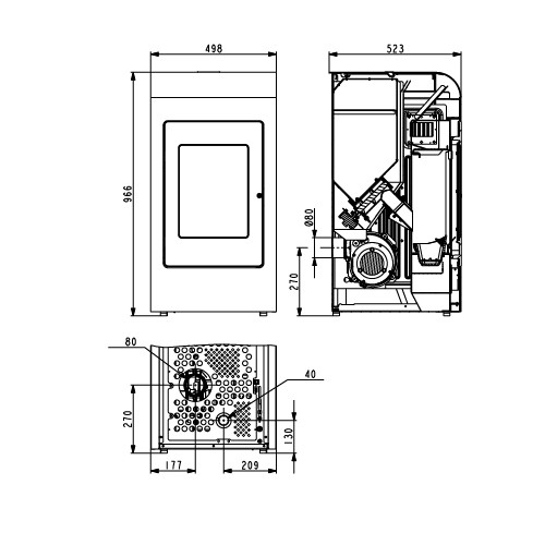 Aperçu: Poêle à granulés Haas & Sohn HSP 2.rounded 8,6 kW