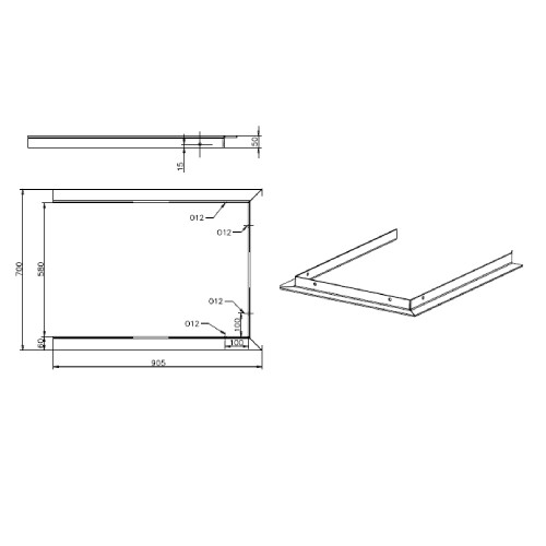 Accessoires cheminée Spartherm - Support du Cadre pour Arte U-50H