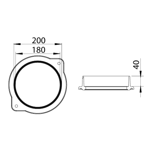 Accessoires cheminée Leda - Tubulure de gaz de chauffage Ø 200 mm