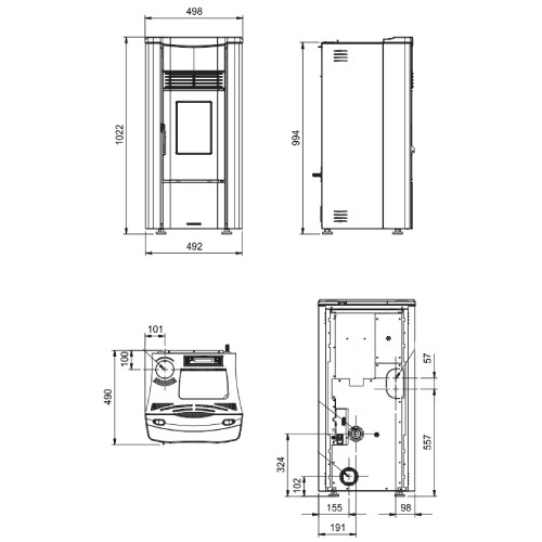 Aperçu: Poêle à granulés La Nordica Extraflame Giusy Plus Evo 2.0 | 8 kW