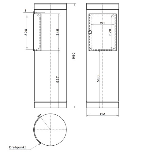 Aperçu: Solutions Flexible & Étanchéité Élément de descente de linge avec porte - Système chute à linge