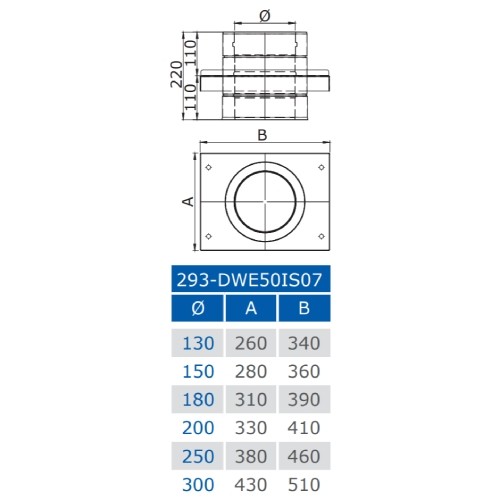 Aperçu: Plaque de support - double paroi - Jeremias DW-BLACK 50