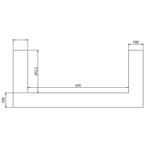 Accessoires cheminée à gaz DRU - Cadre d'installation pour 70/3 RCH (6-côté, B = 100 mm )