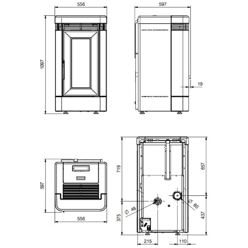 Aperçu: Poêle à granulés La Nordica Extraflame Lucia 12,1 kW