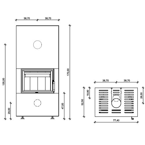 Aperçu: Foyer modulaire Neocube F10 4,8 kW