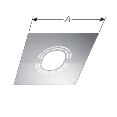 Panneau de finition 30° - 45° pour ventilation arrière, en deux parties - double paroi - Schiedel ICS