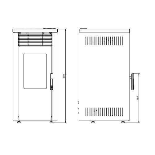 Aperçu: Poêle à granulés Royal Donna Air 80 US 8 kW