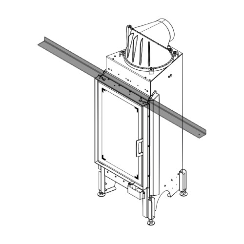 Accessoires cheminée Austroflamm - Cadre support KE plat l = 100 cm