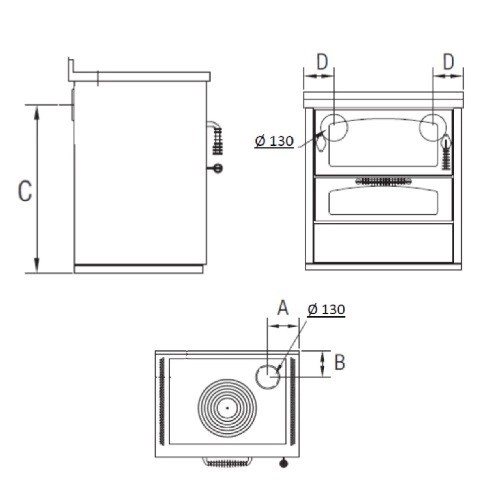 Aperçu: Cuisinière à bois Wamsler K 80 | 7,5 kW