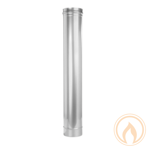 Längenelement 1080mm mit Abstandshaltern (kleiner Sicke) - einwandig - EKA-Edelstahlkamine Complex E