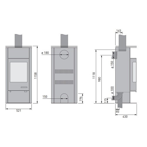 Aperçu: Poêle à bois Skantherm Merano pierre 6 kW