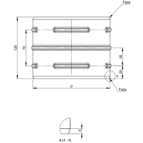 Aperçu: Conduit poêle à bois - Raccord mâle en inox -Tecnovis TEC-Stahl