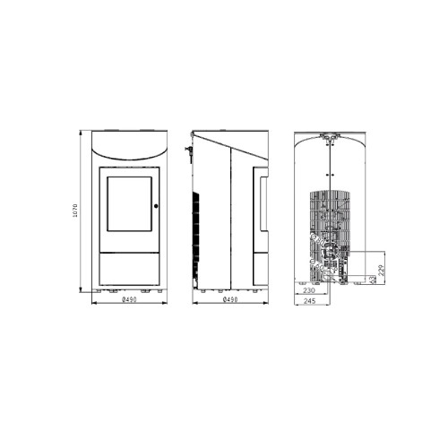 Aperçu: Poêle à granulés Haas & Sohn HSP 7 DIANA Grande RLU 8 kW