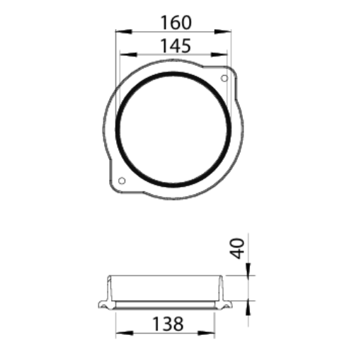 Accessoires cheminée Leda - Tubulure de gaz de chauffage Ø 160 mm