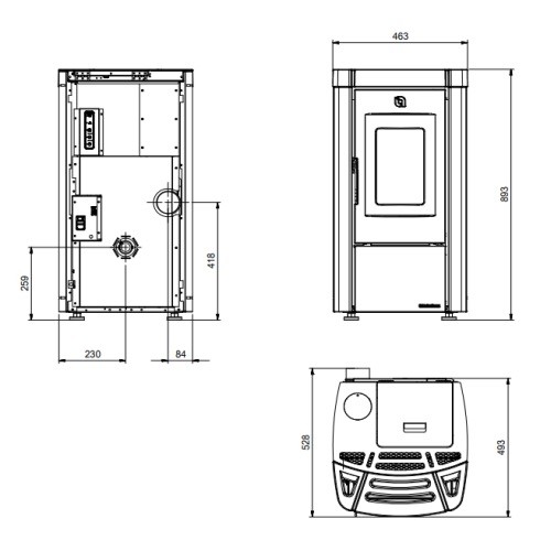 Aperçu: Poêle a granulés La Nordica Moira SP 6,5 kW