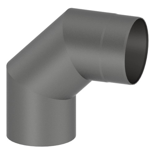 Conduit poêle à bois - Coude fixe 90° - gris - Tecnovis TEC-Stahl