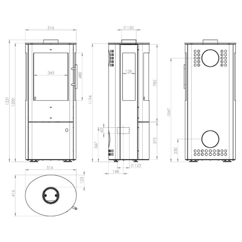 Aperçu: Poêle à bois Königshütte Draco 5 kW