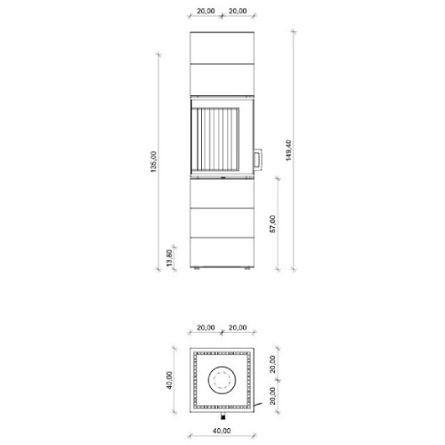 Aperçu: Poêle à bois Neocube S10 Black & White Edition 5,4 kW