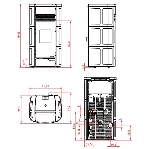 Aperçu: Poêle à granulés Palazzetti Ecofire Anna 12 kW