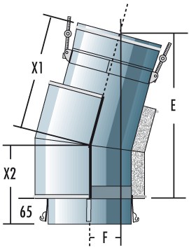 V-Bogen 15° (für Verbindungsleitung druckdicht) - doppelwandig - Raab DW-Alk