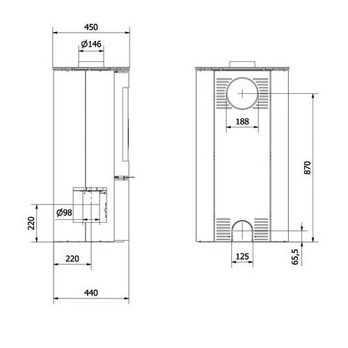 Aperçu: Poêle à bois Fram Lilli 6 kW